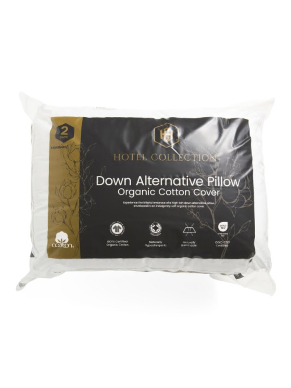 HOTEL COLLECTION 2pk Organic Cotton Pillows - White